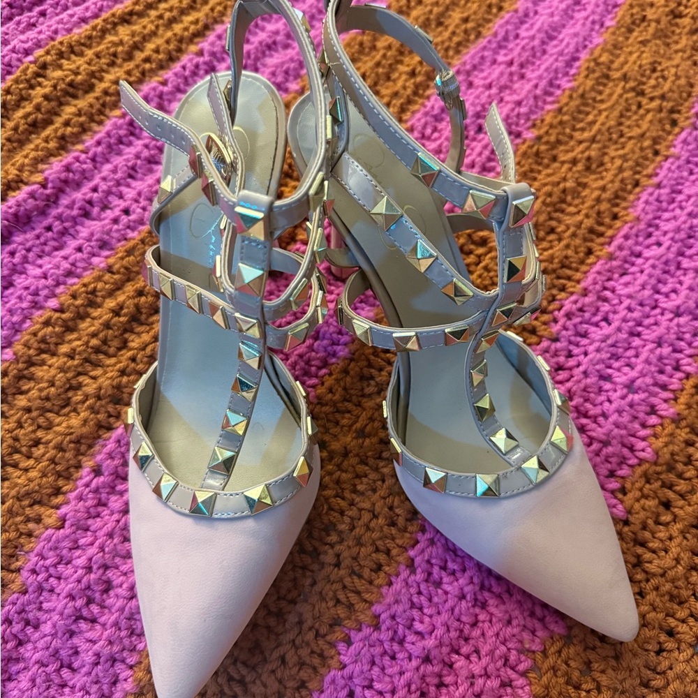Jessica Simpson Studded Pink Strappy Heels